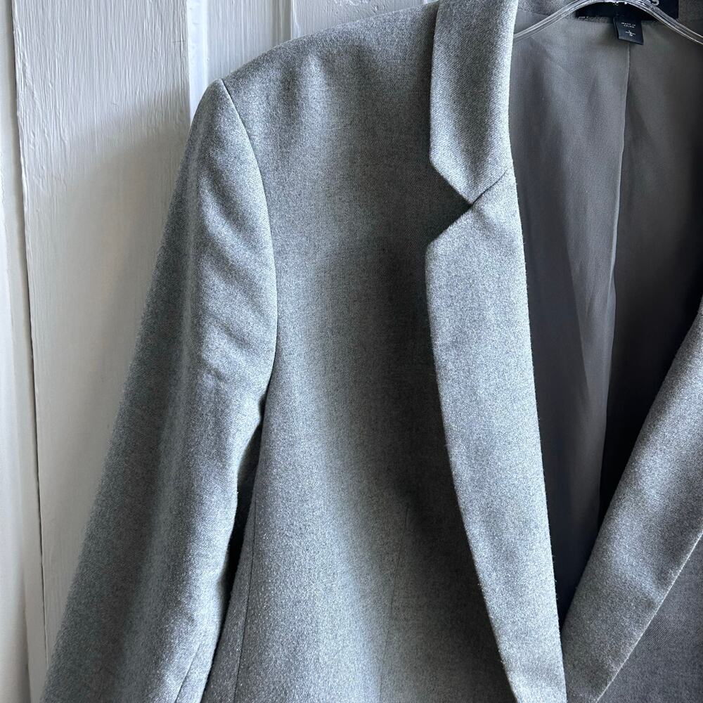 Express Single Button Blazer Jacket Gray - image 4